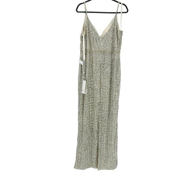 Mac Duggal 5394 Evening Prom Dress Sleeveless Nude/Silver Size 14 NWT - Picture 14 of 14